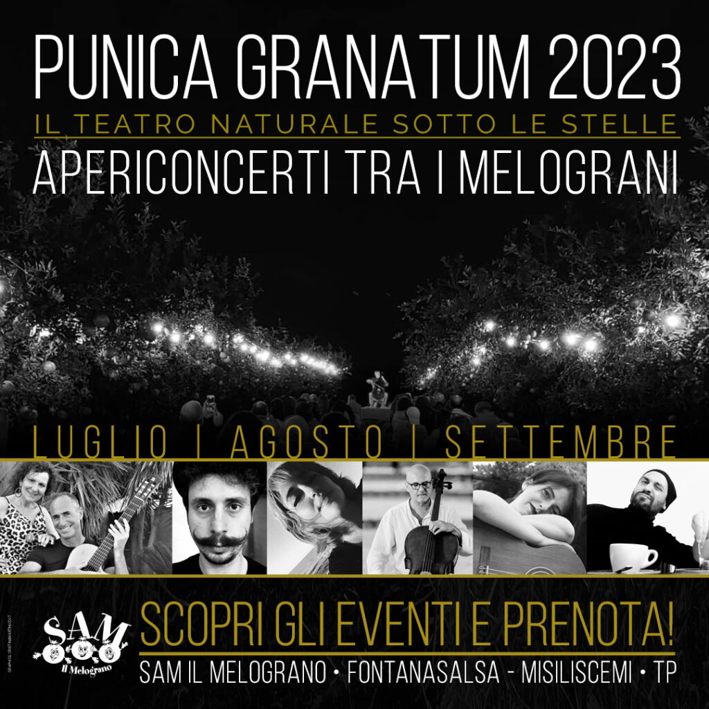 Banner promo "Punica Granatum 2023" - apericoncerti tra i melograni